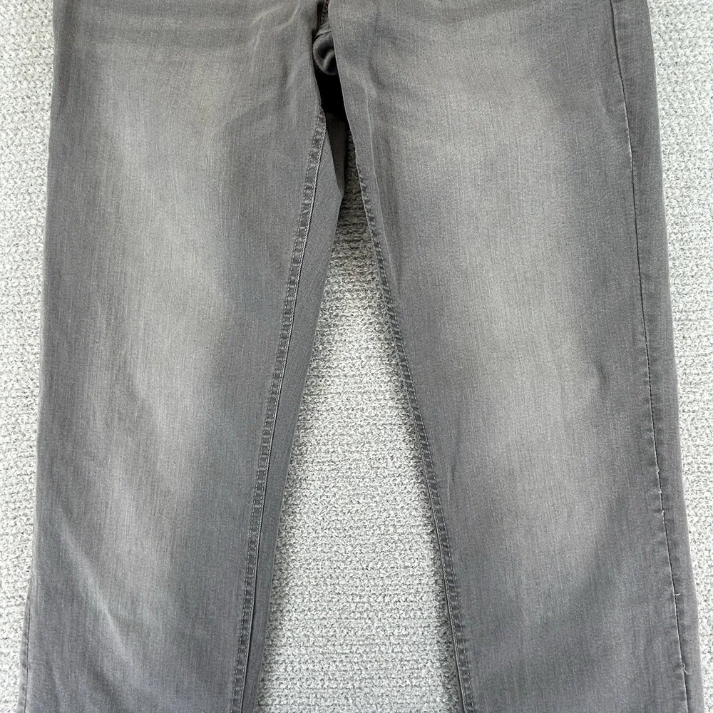 American Tall Jeans Mens 34x36 (34x35) Gray Carman Tapered Denim Stretch Casual